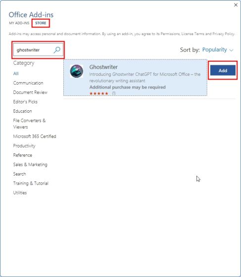 Microsoft Word డెస్క్టాప్లో ChatGPTని ఉపయోగించండి